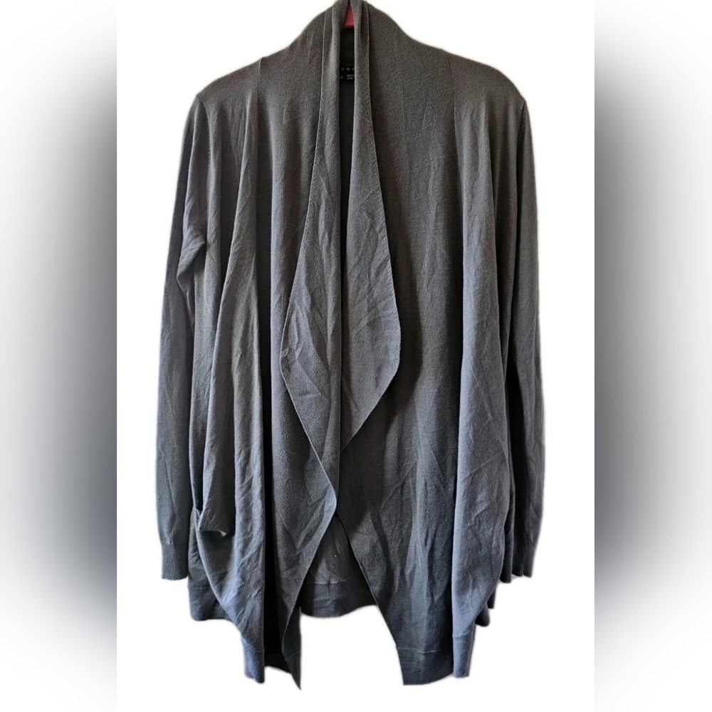 Theory Gray Wool Blend Open Front Cardigan Sweater Women’s Size S/P